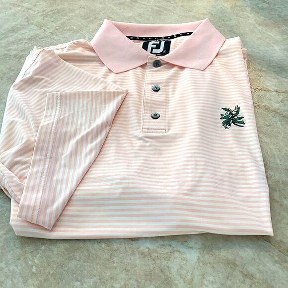 FootJoy Pink Stripe Polo XL - Picture 2 of 8